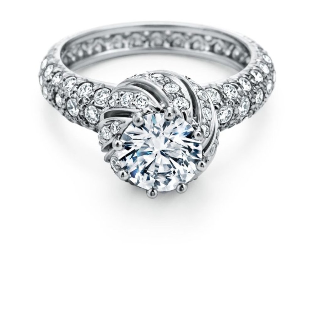 Tiffany & Co. Schlumberger Buds Round Brilliant Engagement Ring with a Diamond - Picture 7 of 11